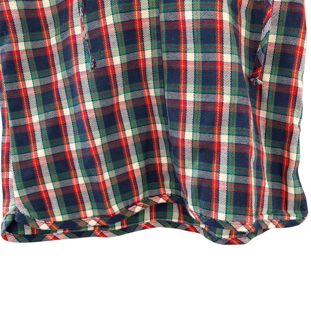 Vintage Buster Brown Child 5/6 Long Sleeve Woven Plaid Hooded Shirt Made USA - Picture 3 of 6